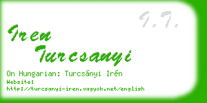 iren turcsanyi business card